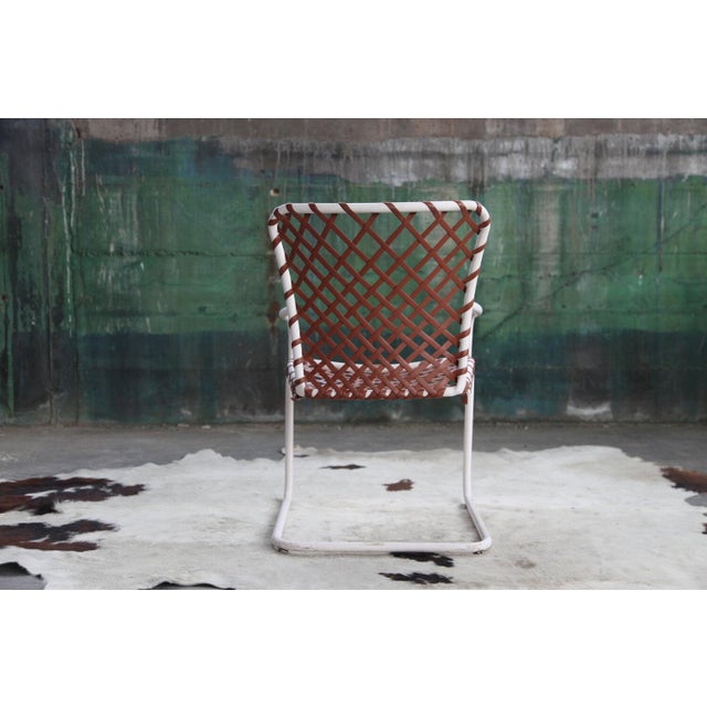 Brown Jordan Mid Century Brown Jordan Cantilevered Outdoor Lounge Chair and Ottoman, 2 Piece For Sale - Image 4 of 4
