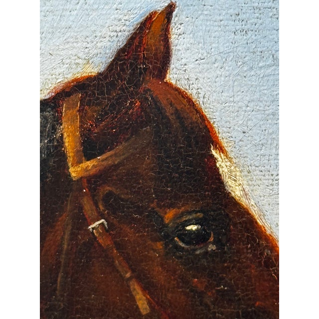 Chestnut Historic Victorian Racehorse Oil Portrait Painting “Master Walter” — C1894 Governor’s Cup Winner, Ceylon Now Sri Lanka Framed For Sale - Image 8 of 18