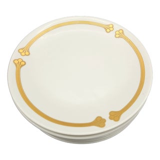 Art Nouveau Porcelain Plates, 1920s, Set of 7 For Sale
