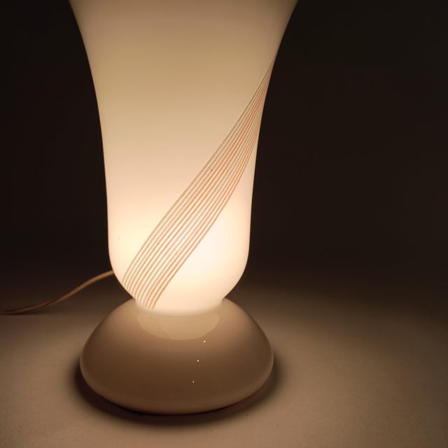 Italian Murano Glass Table Lamp from Venini, 1970s For Sale - Image 11 of 14