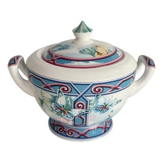 The Butterfly Garden Sugar Bowl from Hermès, 1990s For Sale