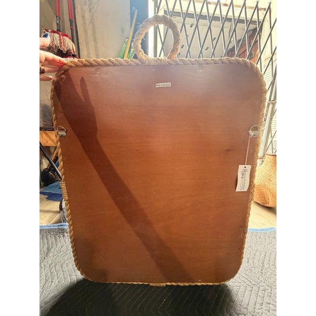 Boho Chic Jeffan International Natural Jute Mirror For Sale - Image 3 of 3