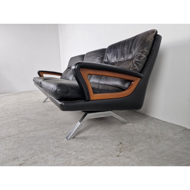 Wood Mid-Century Sofa attributed to Carl Straub, Germany, 1960s For Sale - Image 7 of 11