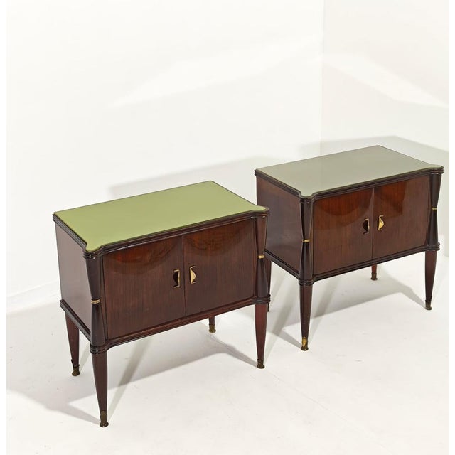 1950s Vintage Italian Bedside Tables in the style of Vittorio Dassi, 1950s, Set of 2 For Sale - Image 5 of 18