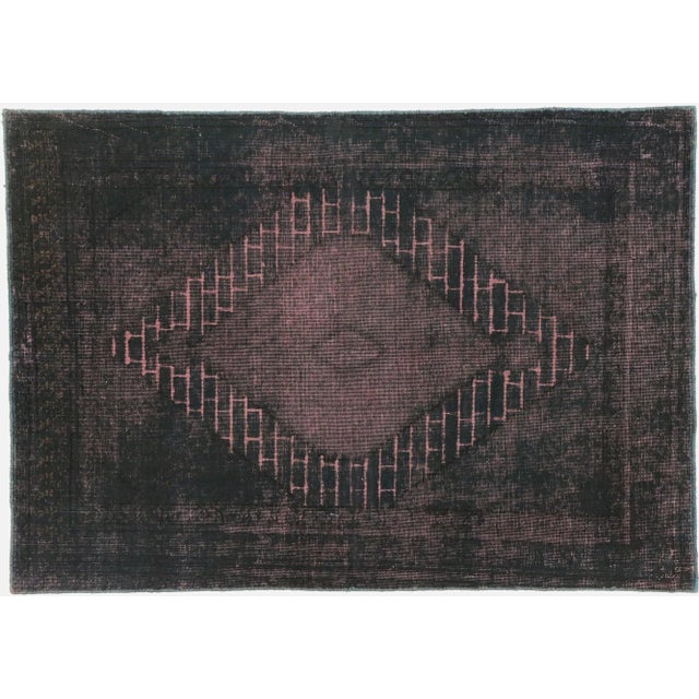 Textile Vintage Turkish Area Rug With Modern Industrial Luxe Style - 04'02 X 05'11 For Sale - Image 7 of 7