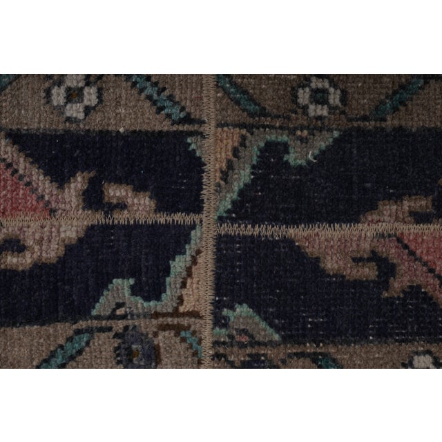 Light Pink Turkish Hand Knotted Vintage Long Runner Rug - Stair Carpet 1'8'' X 22'3'' For Sale - Image 8 of 11