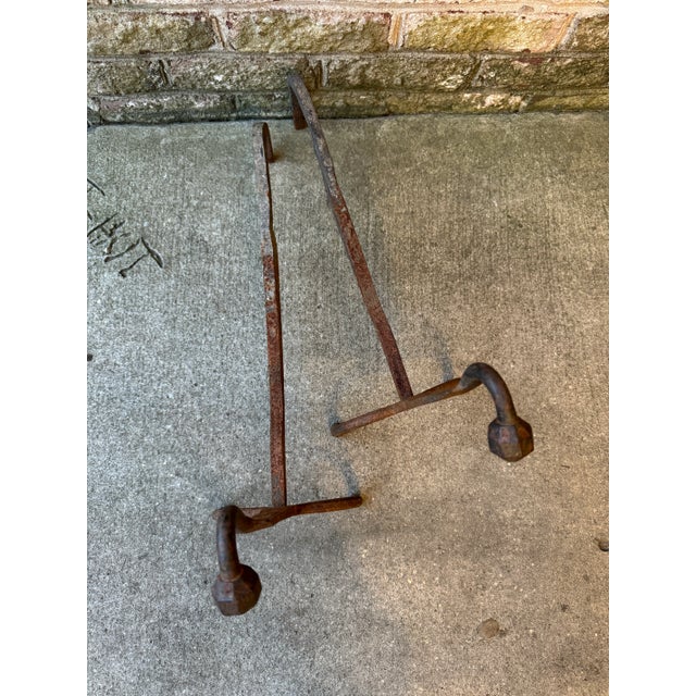 18th Century Rustic 18th Century Colonial Andirons- a Pair For Sale - Image 5 of 10