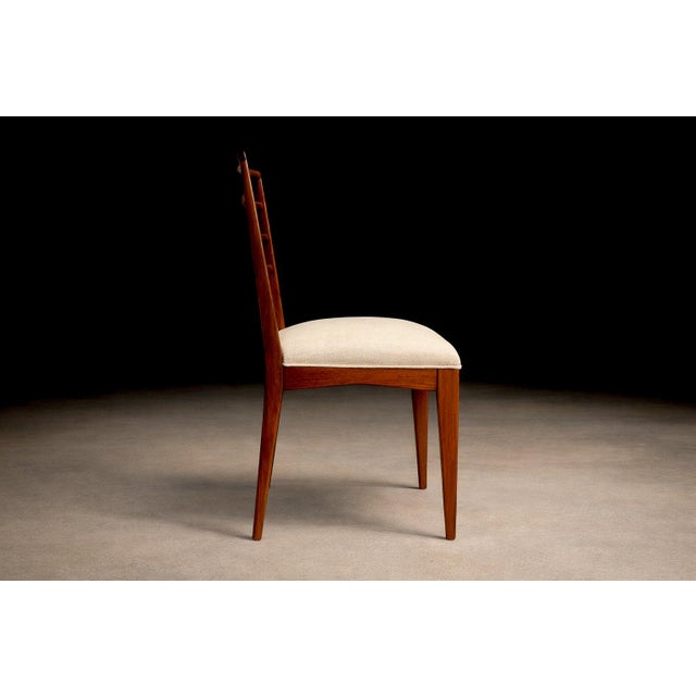 Beige Set of 4 Chairs in Caviuna & Leather, Rino Levi, 1960s For Sale - Image 8 of 11