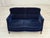 1960s, Danish 2-seater sofa. Dark blue furniture velour, ash wood legs, springs in the seat. Original condition: no...