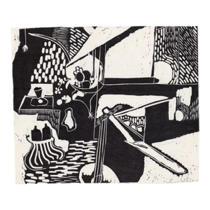 1964 Susan Olson Interior Woodblock