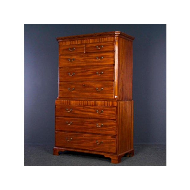 English Tallboy Cupboard, Early 1800s For Sale - Image 3 of 15