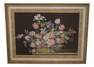 Large Petipoint Tapestry in Frame