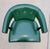 1960s Emerald Green Tufted Tub Chair Attributed to Lenoir Furniture For Sale - Image 9 of 9