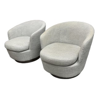 Rodolfo Dordoni for Minotti Jacques Swivel Armchairs, Pair For Sale