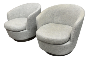 Rodolfo Dordoni for Minotti Jacques Swivel Armchairs, Pair