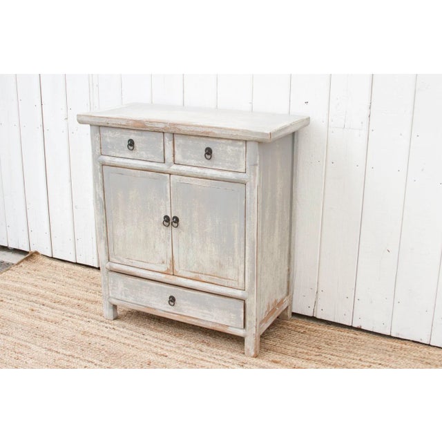 1990s Light Gray Painted Cabinet For Sale - Image 5 of 11
