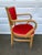 Vintage Mid Century Modern Bentwood Armchair in New Red Velvet Upholstery For Sale In New York - Image 6 of 7