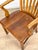 Brown Antique Traditional Mahogany Wood Bankers Library Arm Chair For Sale - Image 8 of 16