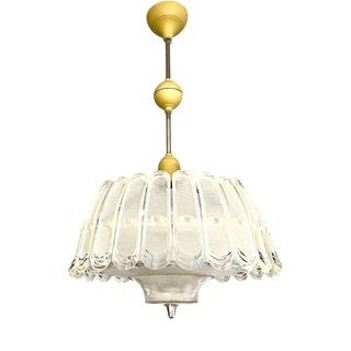 Mid-Century Modern Acrylic Glass Chandelier, 1970s For Sale