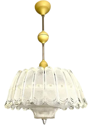 Mid-Century Modern Acrylic Glass Chandelier, 1970s
