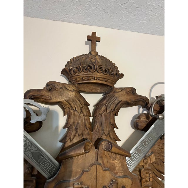 The design is based on the coat of arms of Toledo, Spain, which was granted by Charles V, Holy Roman Emperor. Carved with...