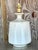 Late 20th Century Vintage Mid-Century Light Gray Ceramic Textured Lamp For Sale - Image 5 of 10