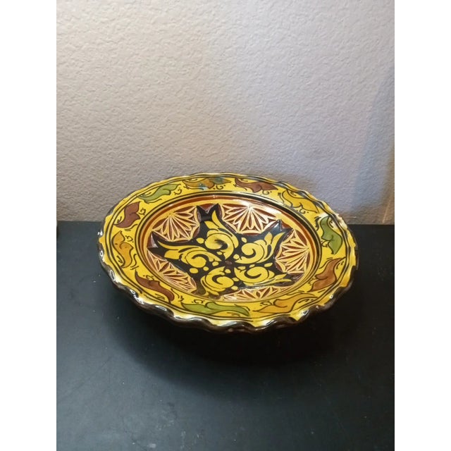 Folk Art 1980s Gorgeous Signed Redware Safi Clay Bowl From Morocco For Sale - Image 3 of 6