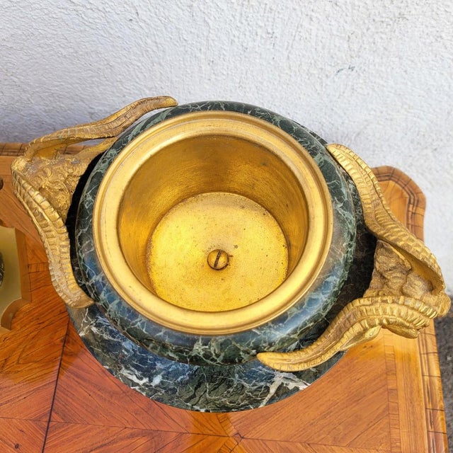 Napoleon III Marble and Gilt Bronze Cassolettes, 19th Century, Set of 2 For Sale - Image 15 of 17