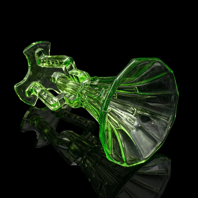 Glass 1930's Small Vintage Rocket Vase For Sale - Image 7 of 10