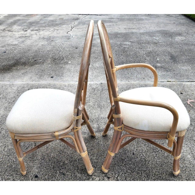 Taupe Maitland Smith Style Bamboo & Tessellated Dining Chairs Set of 6 For Sale - Image 8 of 15