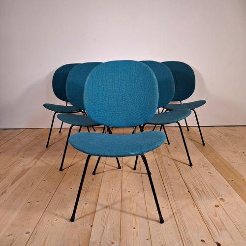 Textile Mid-Century Modern Dutch Kembo 301 Chairs by W.H. Gispen, 1960s, Set of 6 For Sale - Image 7 of 7