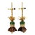 Vintage Frederick Cooper Enamel Pineapple Lamps - A Pair For Sale