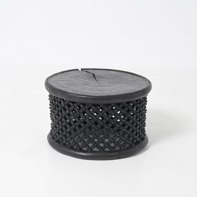 Hand Carved Round Black Coffee Table, Cameroon, Africa For Sale - Image 16 of 18