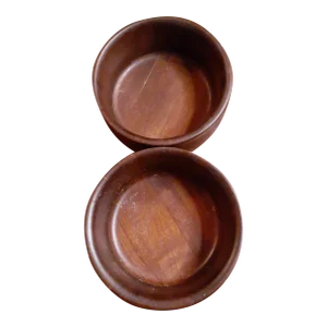 Pair of Vintage American Walnut Bowls