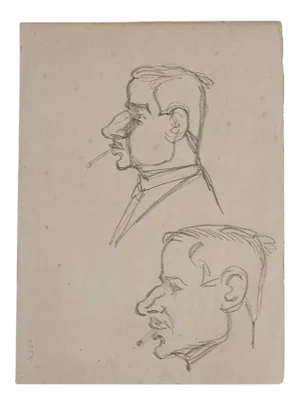 Gabriele Galantara, Figure, Pencil Drawing, 19th Century