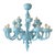 Contemporary Murano glass chandelier decorated in matte light-blue colour which makes it extremely modern and luxurious....