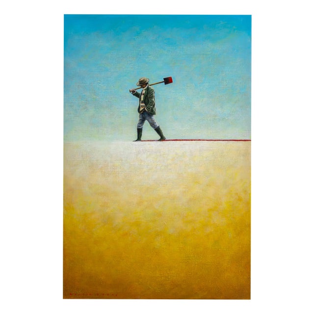 Wouter Berns, The Treasure Digger, Acrylic on Canvas For Sale