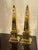 Modern Pair of Continental MCM Polished Brass Obelisks For Sale - Image 3 of 7