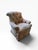 Taupe Tufted Swivel Club Chair in Taupe Denim-Style Fabric For Sale - Image 8 of 11