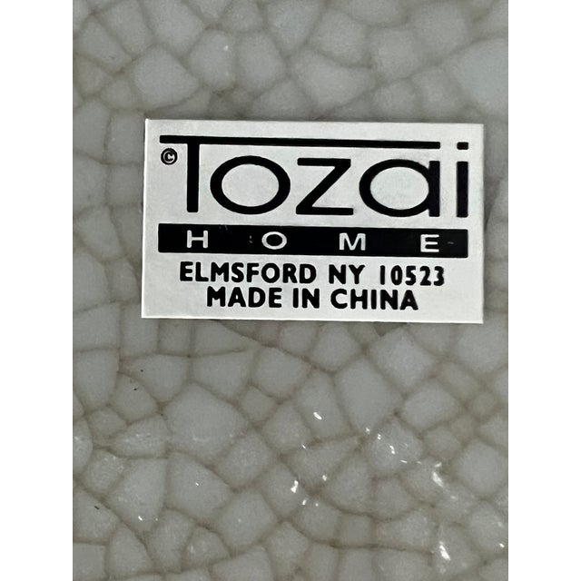 1980s Tozai Faux Shagreen Porcelain & Bronze Ginger Jar For Sale - Image 9 of 12