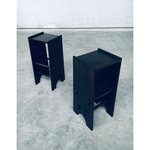 Arts and Crafts Handmade Bar Stools, France, 1920s, Set of 2 For Sale - Image 13 of 18