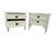 American of Martinsville Pair of American of Martinsville Transitional Nightstands in Off-White Lacquer With Brass Hardware, C. 1970s For Sale - Image 4 of 12