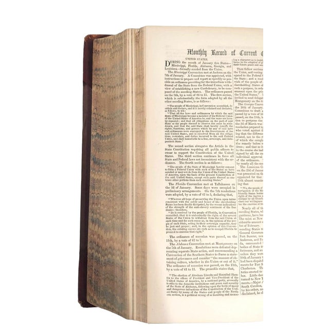 Brown Antique Bound Volume XXII Harper's New Monthly Magazine 1860-1 Lincoln Civil War History For Sale - Image 8 of 17