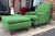 Mid-Century Modern Green Chair + Ottoman. Vintage MCM lounge chair with matching ottoman in original vibrant woven green...