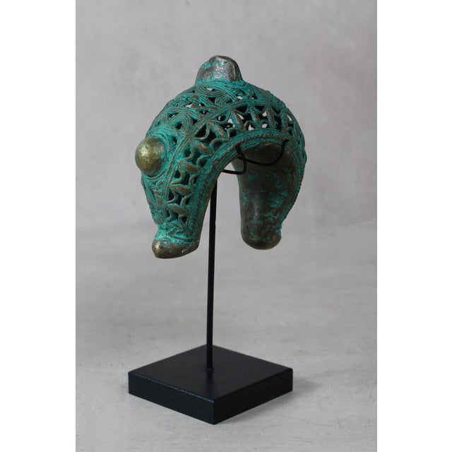 Benin Bronze Bangle on Stand For Sale - Image 5 of 6