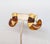 Vintage 1984 Signed Napier Goldtone Faux-Tortoise Clip Earrings-2 Pieces For Sale In Philadelphia - Image 6 of 8