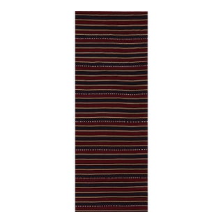 1950s Vintage Afghani Tribal Kilim Rug With Horizontal Stripes - 2'11''x8' For Sale
