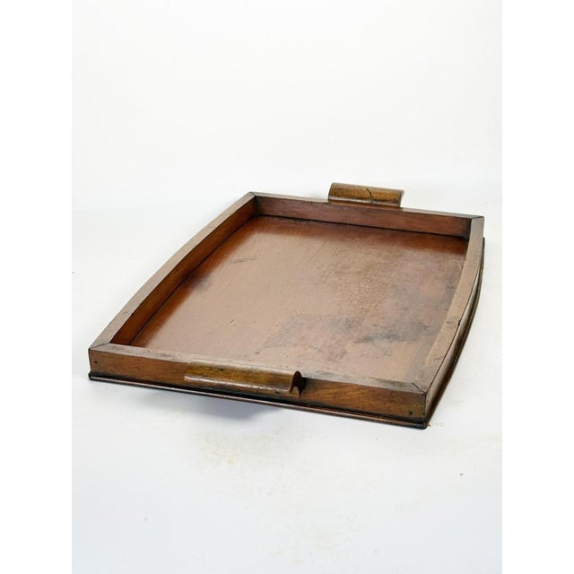 Art Deco Rectangular Wooden Tray with Handles, France, 1930s For Sale - Image 11 of 12