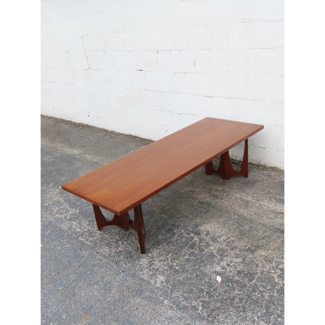 Broyhill Brasilia Broyhill Brasilia Mid Century Modern Long Low Coffee Table 6241 For Sale - Image 4 of 16