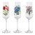 Vintage Portmeirion Botanical Garden Stemmed Champagne Flutes- Set of 3 For Sale